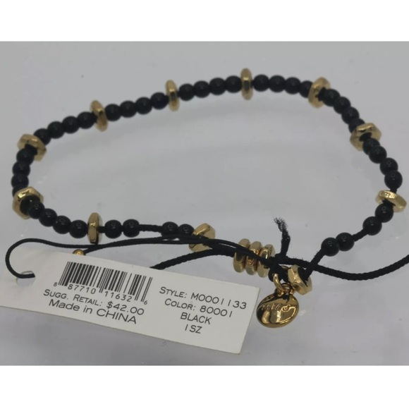 Marc by Marc Jacob’s tiny beaded bracelet with gold and black beads - Picture 2 of 4